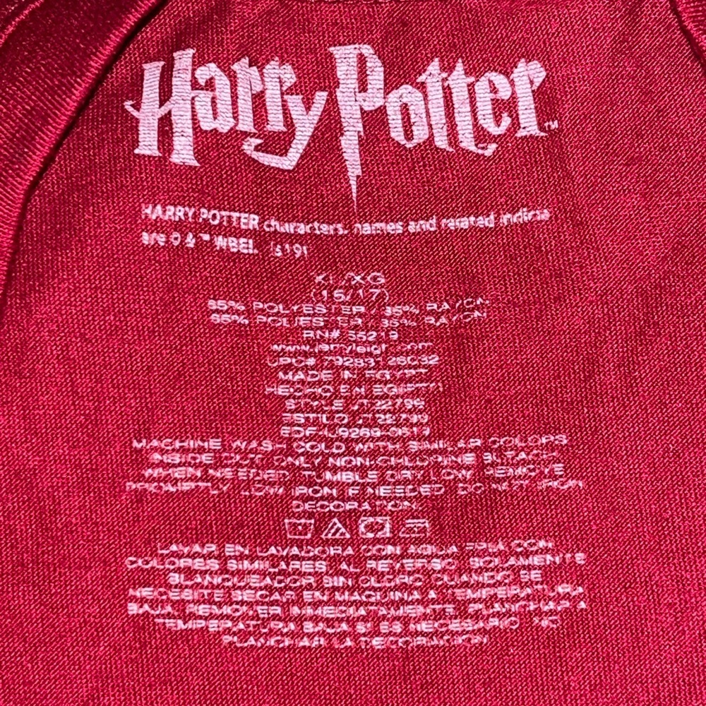 Harry Potter Red Short Sleeve gryffindor Tee - Picture 3 of 3